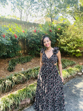 Load image into Gallery viewer, Fate Floral Cutout Maxi Dress